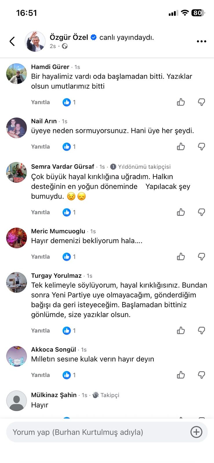Bursa'da Yeni Parti Üyeleri Özgür Özel'e Tepki Gösterdi Bursa'da Yeni Parti Üyeleri Özgür Özel'e Tepki Gösterdi