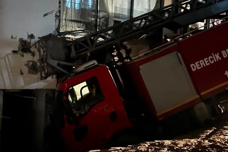 İtfaiye aracı kaydı: Uzman Çavuş Kasım Yurt hayatını kaybetti