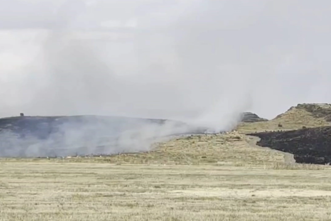 Ahlat Tatvan yolunda yangın paniği: 300 dönüm zarar gördü Ahlat-Tatvan yolunda yangın paniği: 300 dönüm zarar gördü