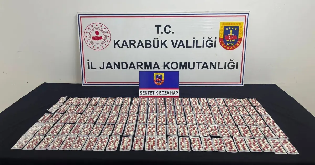 Karabük'te jandarma operasyonu: Bin 901 sentetik ecza ele geçirildi