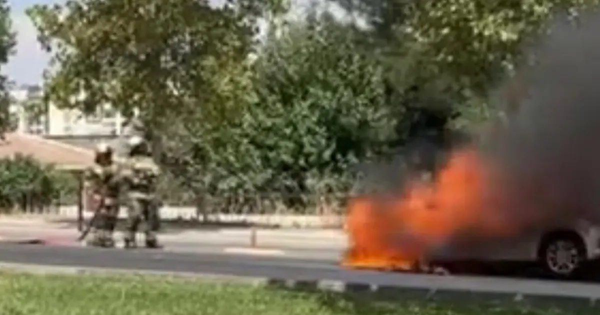 Diyarbakır'da park halindeki otomobil alev aldı: Yangın kontrol altına alındı