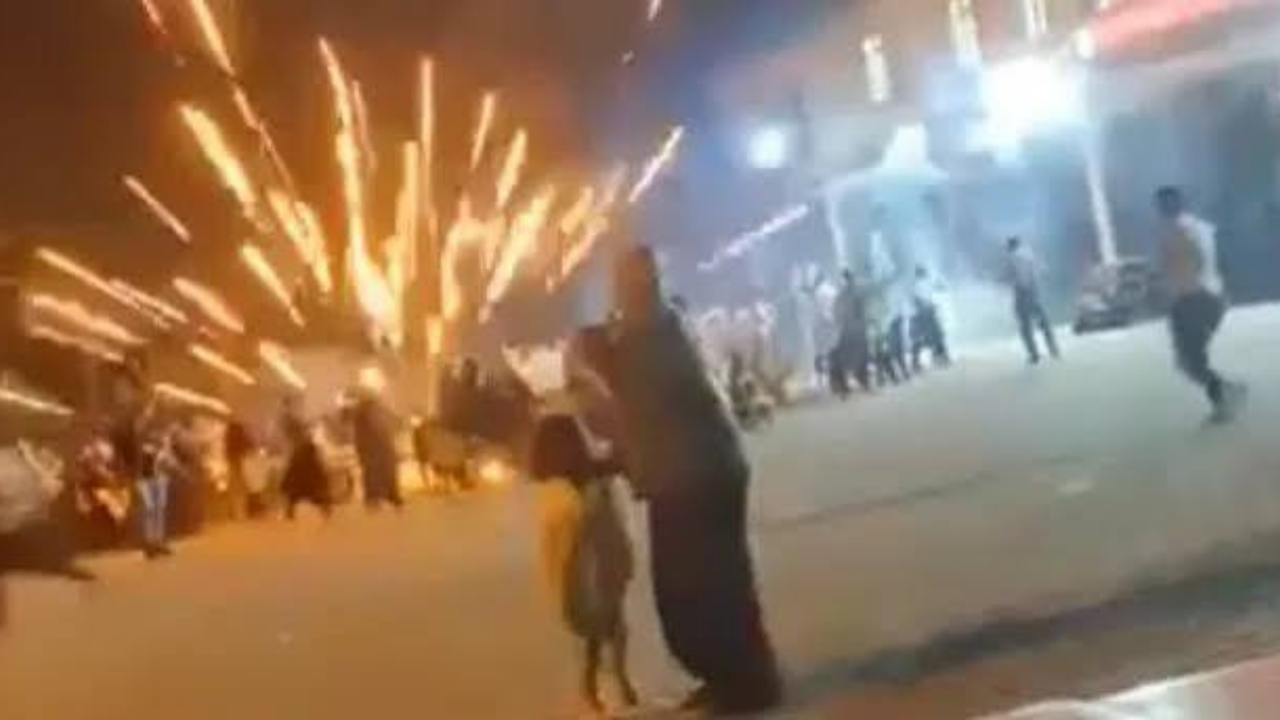 Yıldırım'da havai fişekler davetlilerin arasına düştü