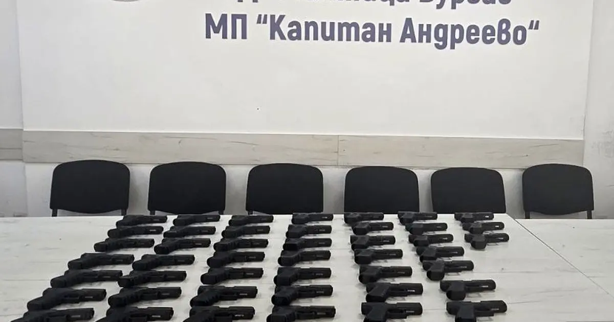 Edirne'de gümrükte incir yüklü tırda 45 kaçak silah ele geçirildi