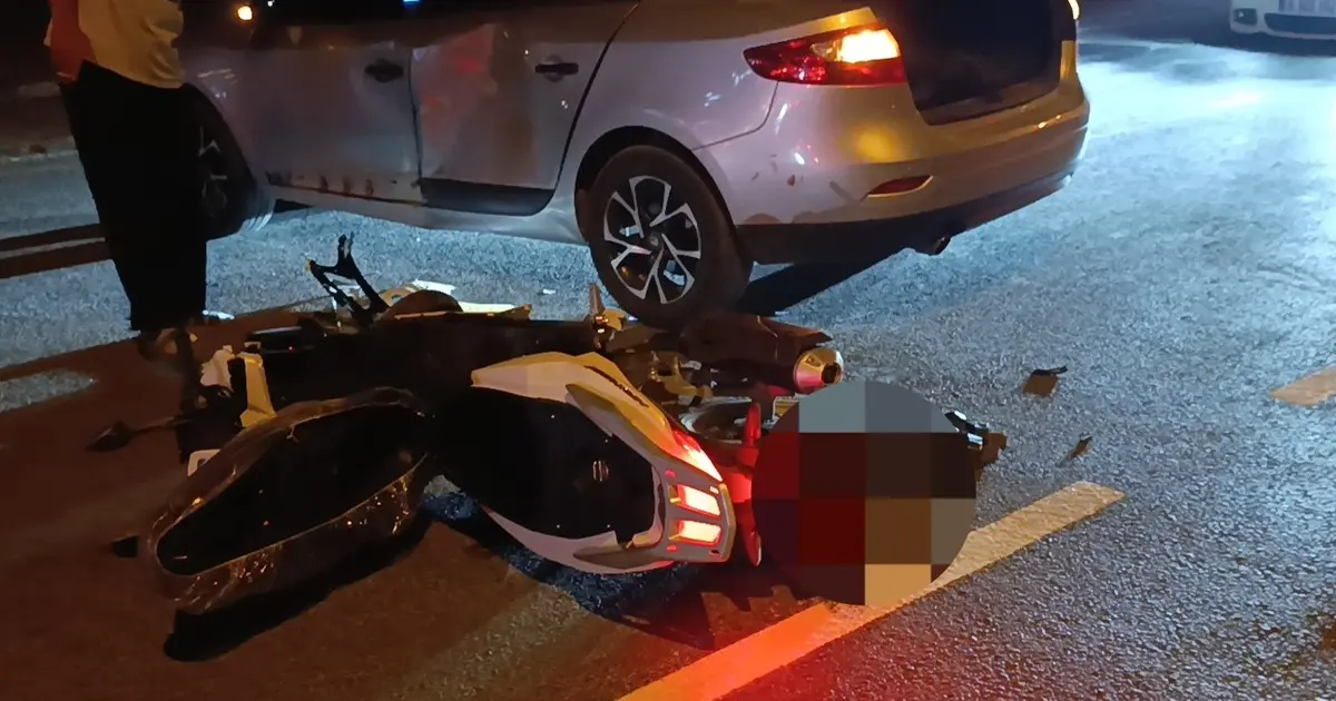 Kırşehir'de ters yöne giren motosiklet otomobile çarptı: 1 yaralı