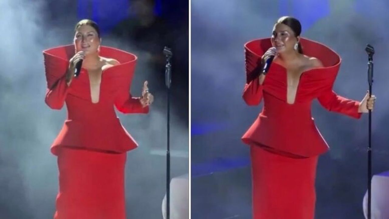 Sibel Can’ın kırmızı kostümü sosyal medyada mizah malzemesi oldu