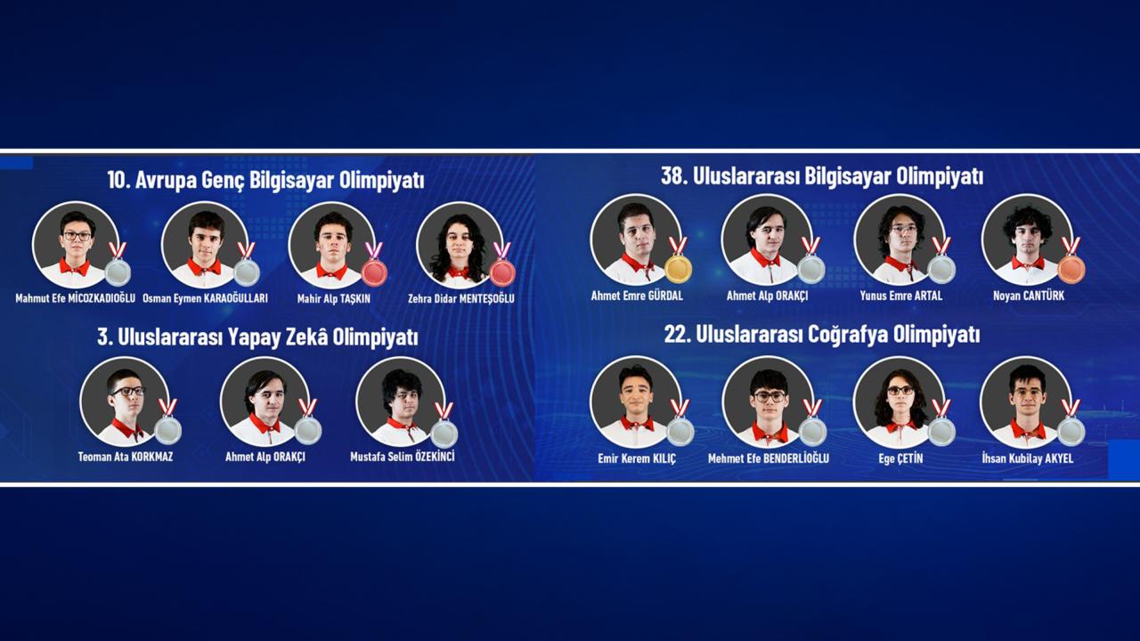 Türk öğrenciler uluslararası olimpiyatlarda 15 madalya kazandı