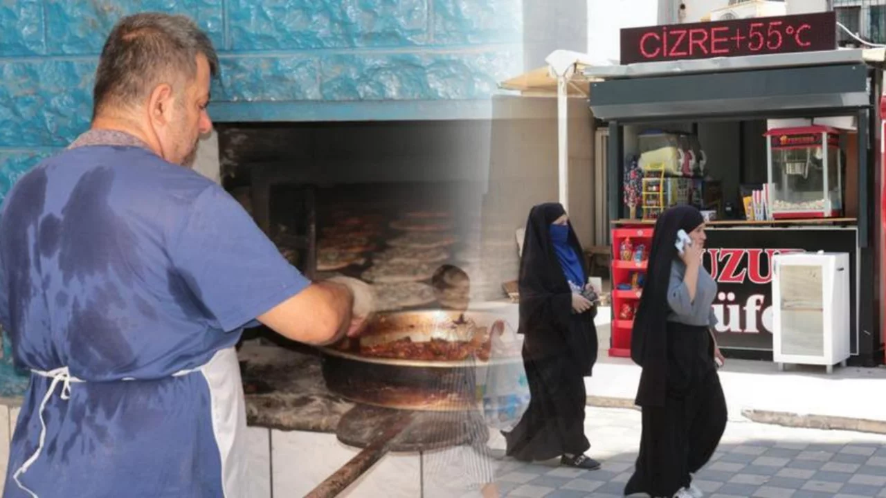 Cizre'de fırın ustaları 55 derece sıcaklıkta ekmek üretiyor Cizre'de fırın ustaları 55 derece sıcaklıkta ekmek üretiyor