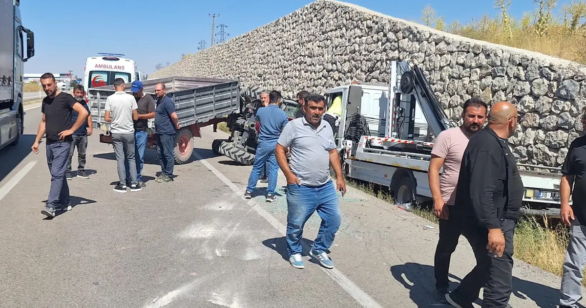 Ömer T. yönetimindeki vinç kurtarıcı, traktöre çarptı: 6 yaralı