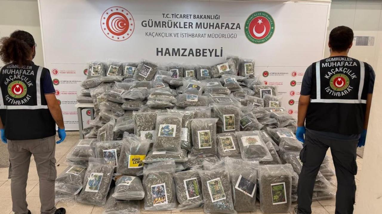Hamzabeyli Sınır Kapısı'nda büyük uyuşturucu operasyonu: 287 kilo esrar