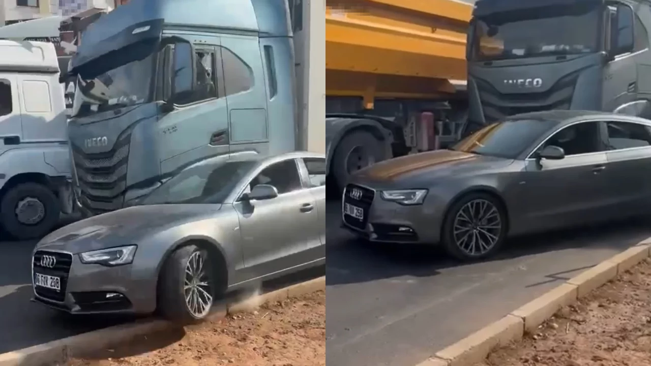 Otomobil sürücüsü, tırın camını kırdı: Mersin'de kazanın ardından tartışma