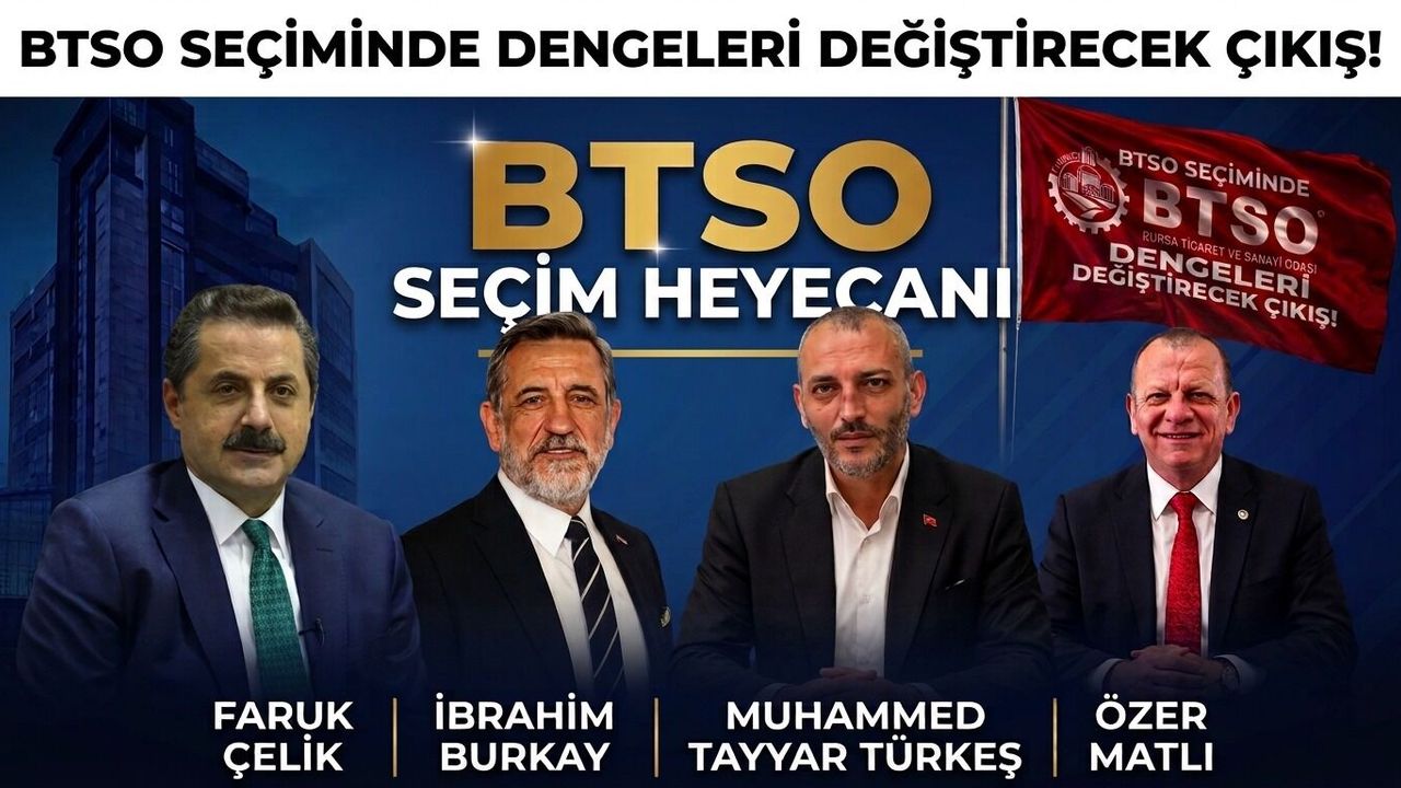 BTSO başkanlık seçiminde Muhammed Tayyar Türkeş'ten dikkat çeken çıkış BTSO başkanlık seçiminde Muhammed Tayyar Türkeş'ten dikkat çeken çıkış