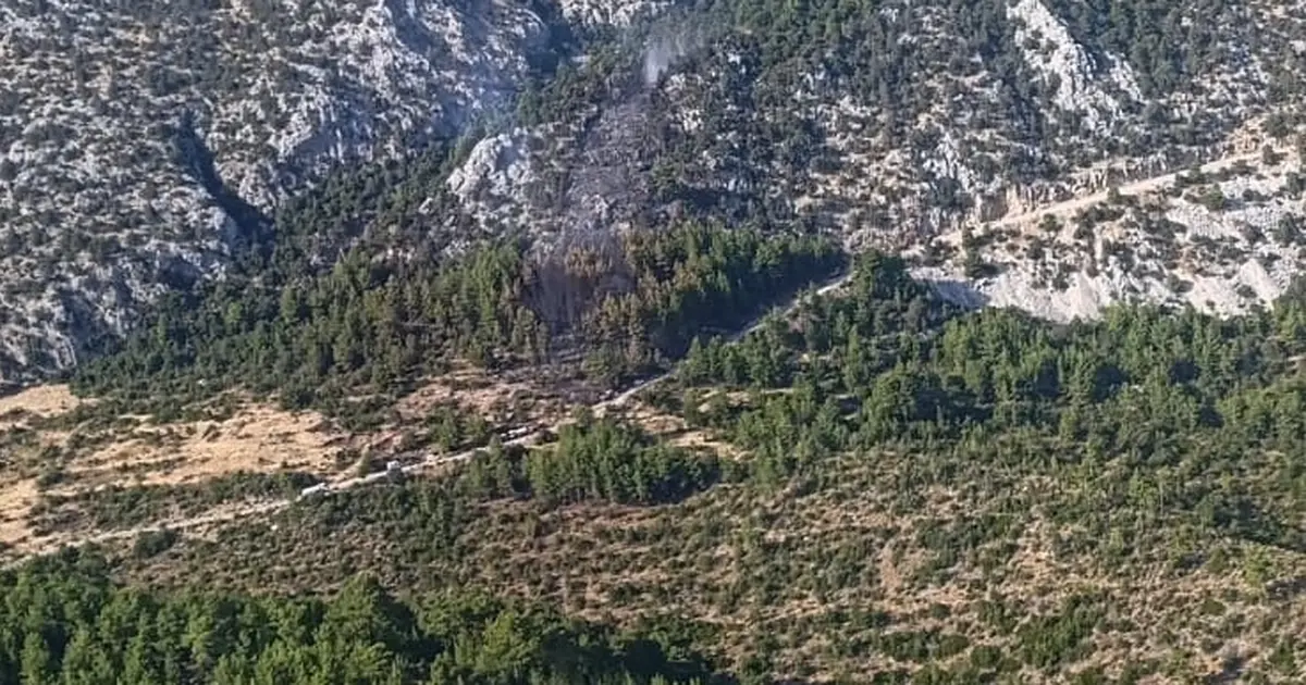 Akseki'deki orman yangını, 70 personelle kontrol altına alındı