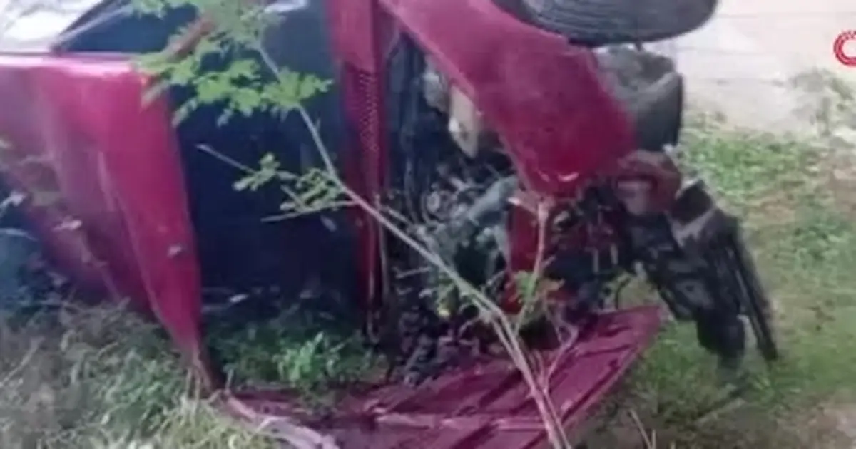Ankara'da kontrolden çıkan otomobil köprüden düştü: 1 yaralı