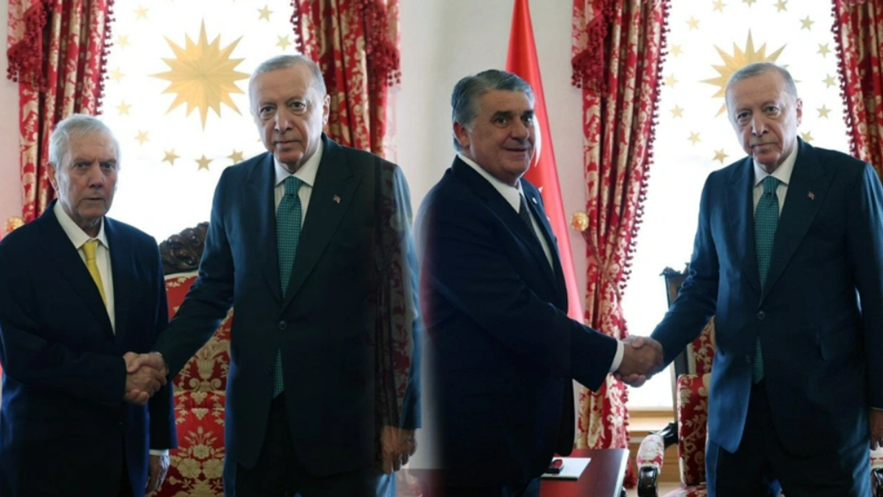 Cumhurbaşkanı Erdoğan, 4 büyüklerin başkanlarını kabul etti: Derbi öncesi buluşma