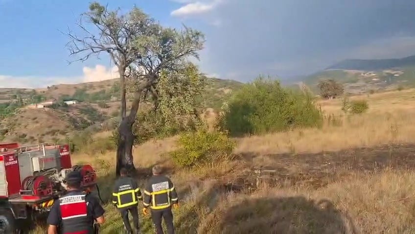 Gerede'de yıldırım ile başlayan yangın kontrol altına alındı