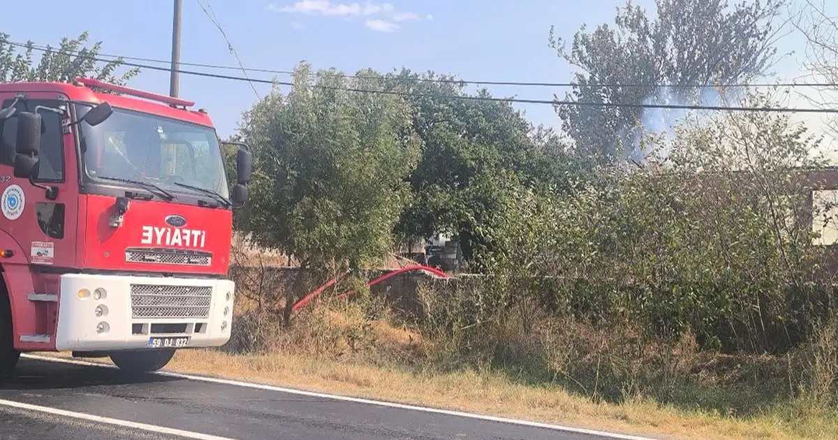 Tekirdağ'da yangın itfaiye ve çiftçilerin ortak çabasıyla söndürüldü