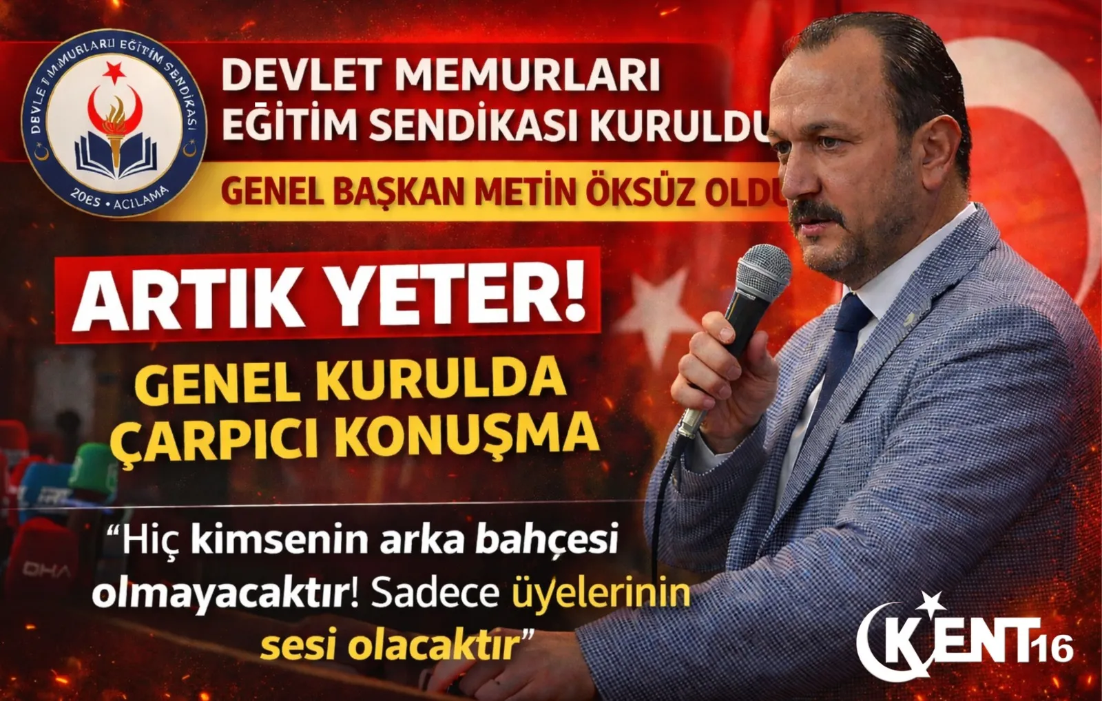 ARTIK YETER! Yeni Sendika Kuruldu: Metin Öksüz’den Tarihi Konuşma