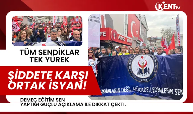 Bursa’da Eğitim Emekçileri Şiddete Karşı Tek Yürek: Tarihi Yürüyüş ve İş Bırakma Kararı