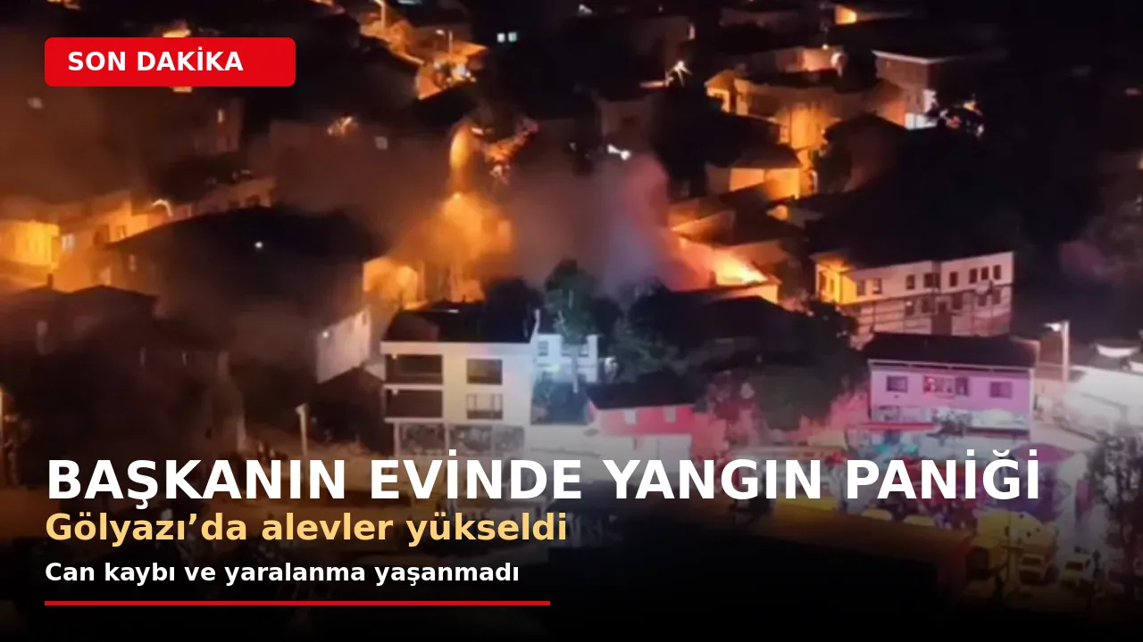 Bursa Gölyazı’da başkanın evinde yangın paniği
