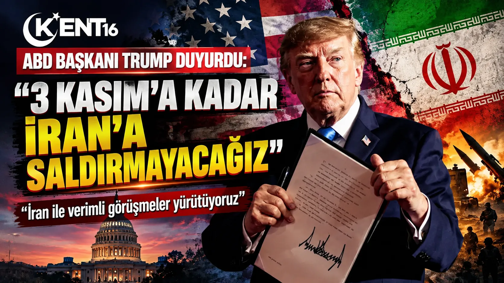 Trump’tan İran için kritik tarih! “3 Kasım’a kadar saldırmayacağız”